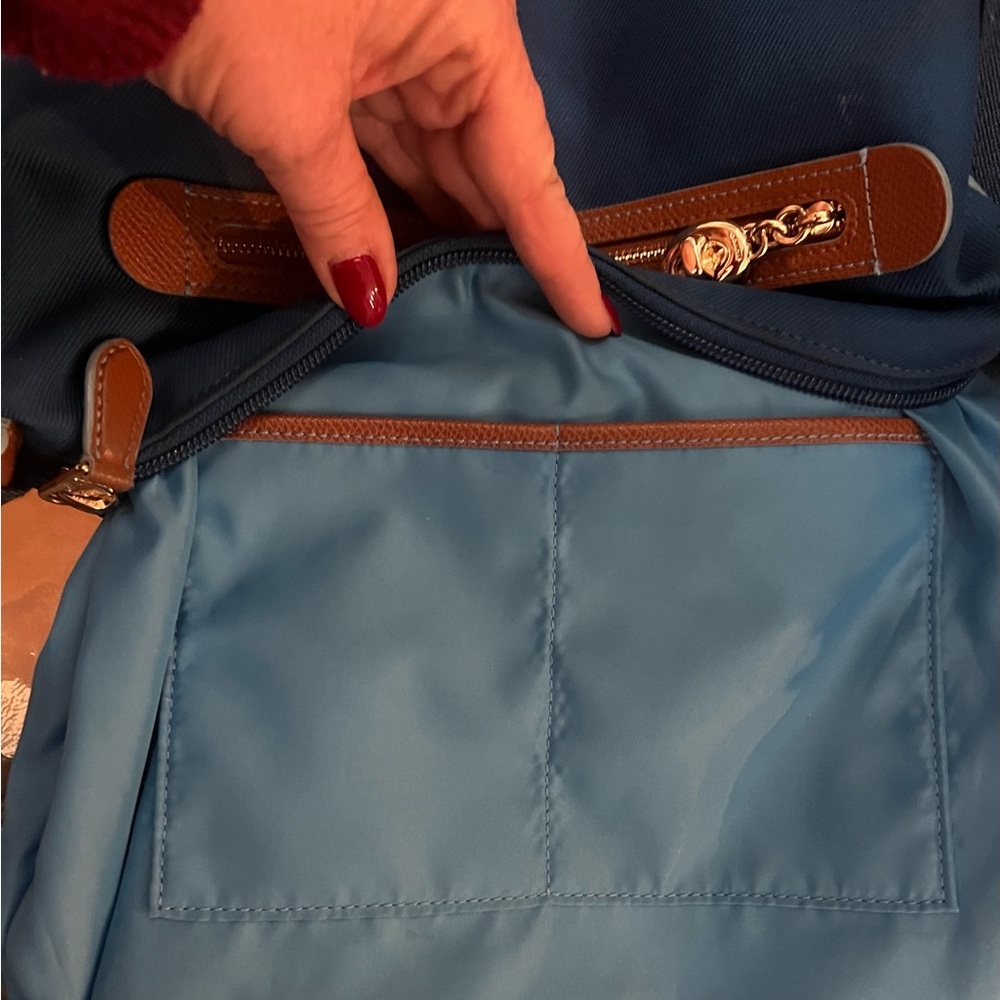 Coach Sawyer Crossbody Bag in Blue and Tan - Picture 14 of 15